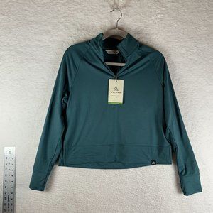 Alpine Design Top Women's Small Teal Field‎ Knitted Polyester Stretch 7213